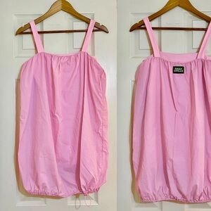 DAILY DRILLS Nylon Pink Draw String Bubble Dress Women’s Size Small